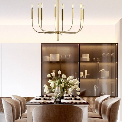 JONATHAN Y Amoros 27.25\" 8-Light Chandelier - Thumbnail 4