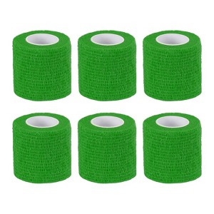 Unique Bargains Self-Adhesive Elastic Breathable Bandage Athletic Tapes 6 Rolls 1" x 177" - 1 of 4