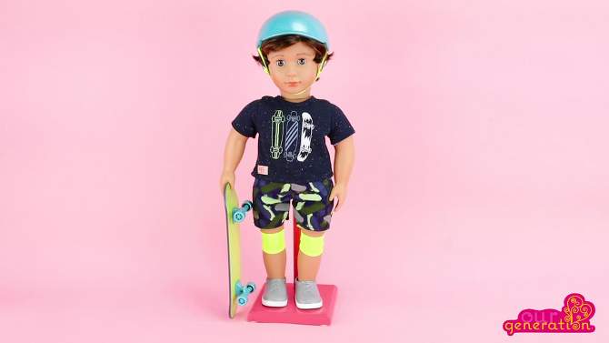 Our Generation Theodore 18&#34; Skateboarder Boy Doll, 2 of 12, play video
