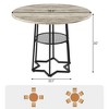 Garvee Round Dining Table for 4,Wood Dining Room Table with Storage Shelf,Kitchen Table with Metal Base,for Home Dining Room Living Room,(Only Table) - 3 of 4