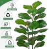 3.25FT/4FT/5FTArtificial Fiddle Fig Tree Faux Plant Indoor Ficus Lyrata Fake Fig Tree Tropical Plant - 2 of 4