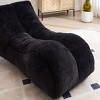 GlasFlength Bean Bag Seats Premium Comfort Lounge Chair with High Density Foam Fashion Design for Living Room Bedroom, Black, 59"*30"*23.6" - 4 of 4