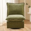 Okak Chenille 360 Degree Accent Swivel Chair with Removable Cushion Comfy Upholstered Single Sofa for Living Room Office Lounge - 3 of 4