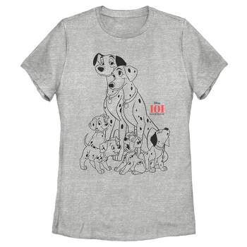 Women\'s One Hundred And One Dalmatians Puppy Love T-shirt - White - X Large  : Target