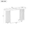 Homy Casa Console Table with Rattan Accent Panels, Dark Brown - 3 of 4