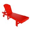 WestinTrends Malibu 2 Piece Adirondack Poly Reclining Chaise Lounge With Wheels - 2 of 4