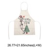 Unique Bargains Christmas Aprons Linen Beige White Black Red Yellow Blue 21.65"x26.77" 1 Pcs - 3 of 4