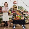 VisioGear Collapsible Foldable Wagon Cart with Strapping, Wagon Grocery Cart for Camping Shopping Sports, Black, 25.98"*17.32"*37.4" - 4 of 4