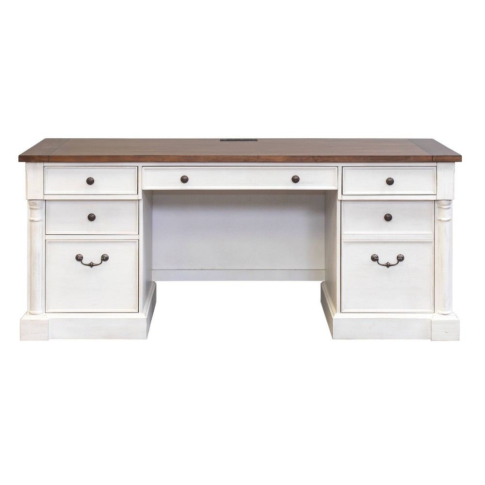 Photos - Office Desk 70" Durham Credenza White - Martin Furniture