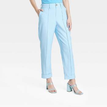 Women's Plus Size Solid Palazzo Pants Royal Blue 2x - White Mark : Target