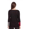 Women's Color Block V-Neck Sweater - ANGEL - 2 of 3