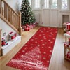 Washable Christmas Party Print Accent Rug w/ Non-Slip Backing,Stain-Resistant Low Pile Holiday Carpet - 3 of 4