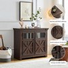 TIRAMISUBEST 2 Doors Cabinet Large Buffet Sideboard Cabinet Bar Wine Cabinet for Entryway Living Room Buffet Cabinet Table Coffee Bar Wine - 4 of 4