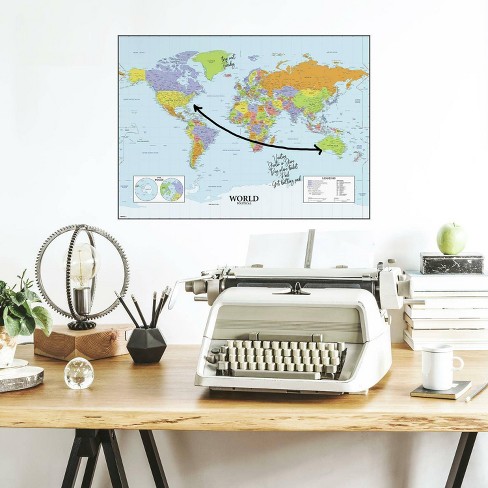 world map decal giant