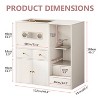 ATJafurn Cat Litter Box Enclosure Top Entry, No Need To Squat 40.2'' Furniture Style Hidden Litter Box Cat Cabinet With Glass Door - 3 of 4