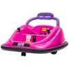 Aosom 12V Kids Bumper Car, 360° Rotation Electric Ride On Car, Twins Motor w/ Parent Remote Control, Safety Belt, LED Lights, Pink - 4 of 4