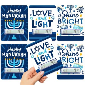 Big Dot of Happiness Hanukkah Menorah - DIY Assorted Chanukah Holiday Party Cash Holder Gift - Funny Money Cards - Set of 6 - 1 of 4
