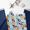 Bacati - Liam Aztec Print Aqua/Orange/Navy Window Valance - 2 of 4