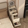 NicBex 3 In 1 Vanity Desk with Lights Small Vanity Set with Charging Station, 2 Drawers, Compact Makeup Vanity with Cushioned Tool for Apartment - 2 of 4