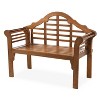 Evergreen Lutyens Wood Garden Bench - Natural - 3 of 4