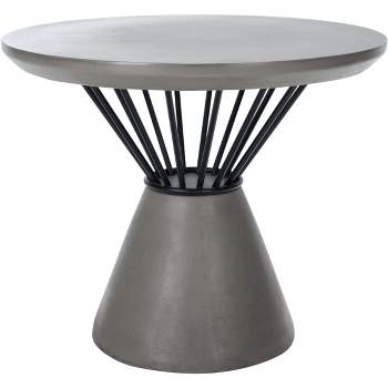 Darien Concrete Accent Table - Dark Grey - Safavieh.