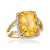 Ross-Simons 5.00 Carat Citrine and .30 ct. t.w. Champagne Diamond Ring in 14kt Yellow Gold - 4 of 4