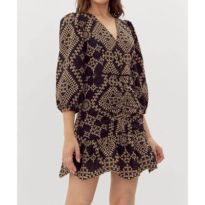 Women's Poppy Embroidered Mini Dress - adelyn rae