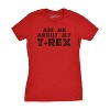 Womens Ask Me About My Trex T shirt Funny Cool Dinosaur Flip Graphic Novelty Tee - Crazy Dog Women's T Shirt - 2 of 4