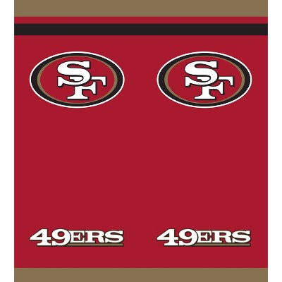 San Francisco 49ers Red Plastic Tablecloth Set, 54" x 108"
