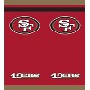 3ct San Francisco 49ers Football Reusable Tablecloth: NFL Plastic Disposable Tableware, Super Bowl Party Accessory, 102"x54" - 2 of 3