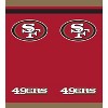 Creative Converting 729527 San Francisco 49ers 54 x 102 Plastic Table  Cover - 12/Case