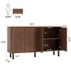 Tribesigns Sideboard Buffet Cabinet with Storage, 55.12" Accent Cabinet with 4 Doors and Adjustable Shelves, Wood Coffee Bar Storage Cabinet - 3 of 4