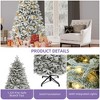 6ft/7.5ft Prelit Snow Flocked Artificia Christmas Tree with 1225/1687 Branch Tips and 260/330 Lights - 3 of 4