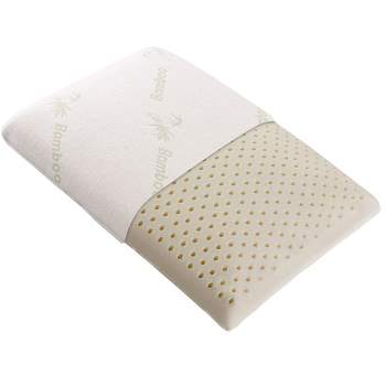 Cheer Collection Latex Memory Foam Pillow with Washable Cover - White (24" x 16" x 4")