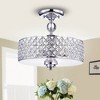 21" x 21" x 8" Dyesta Crosshatch Round Pendant Clear - Warehouse Of Tiffany: Crystal Semi-Flush Mount, ETL Listed - 2 of 2