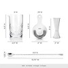 Viski Stainless Steel Bartender Set 4pcs Kit | Drink Mixers for Cocktails Gift Essentials: Mixing Glass, Hawthorne Strainer and Barspoon, Silver - 4 of 4