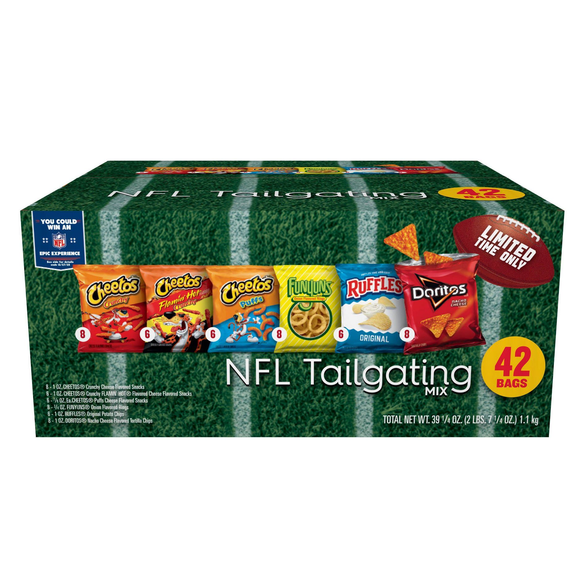 Frito-Lay Variety Pack Tailgating Chips Mix ​- 39.25oz/42ct