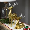 Northlight Standing and Sitting Reindeer Christmas Figures - Gold - Set of 2 - 2 of 4