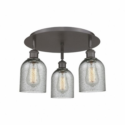 Caledonia - 3 Light Flush Mount In Industrial Style-9.5 Inches Tall and 16.75 Inches Wide