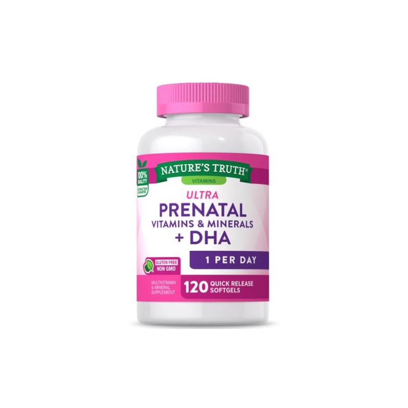 Nature's Truth Prenatal Vitamin with DHA | 120 Softgels, 1 of 3