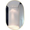 Serio 20"x 30" Modern Oval/Pill Shaped Wall Mount Mirror,Horizontal/Vertical Hanging Aluminum Alloy Frame Mirror-The Pop Home - 2 of 4