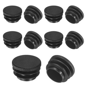 Unique Bargains Round Plastic Hole Plugs Patio Chairs Fences Metal Tubing Leg Cap Black - 1 of 4