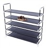 SEVOBAL 5-Tier Durable Stable Sturdy Space Saving Shoe Tower Non-Woven Fabric Shoe Shelf for Closet Garage Corridor Entryway, Black, 37.8"*4.13"*3.15" - 4 of 4