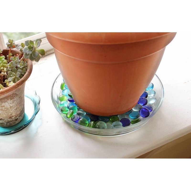 Round Glass Tray for Indoor and Outdoor Gardening Clear - ACHLA Designs, 3 of 6