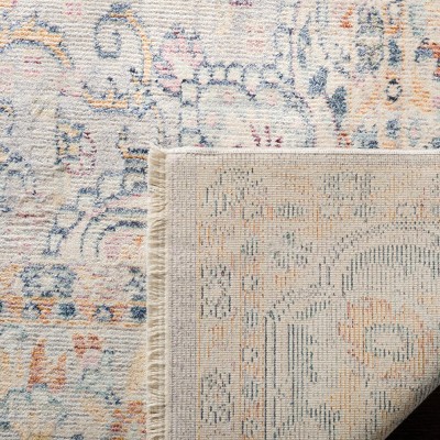 Hand-Knotted Gray Wool and Viscose Square Rug 4' x 4'