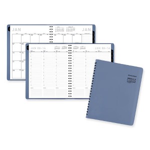 Contemporary Weekly/Monthly Planner, 11.38 x 9, Slate Blue Cover, 12-Month (Jan to Dec): 2025 - 1 of 4