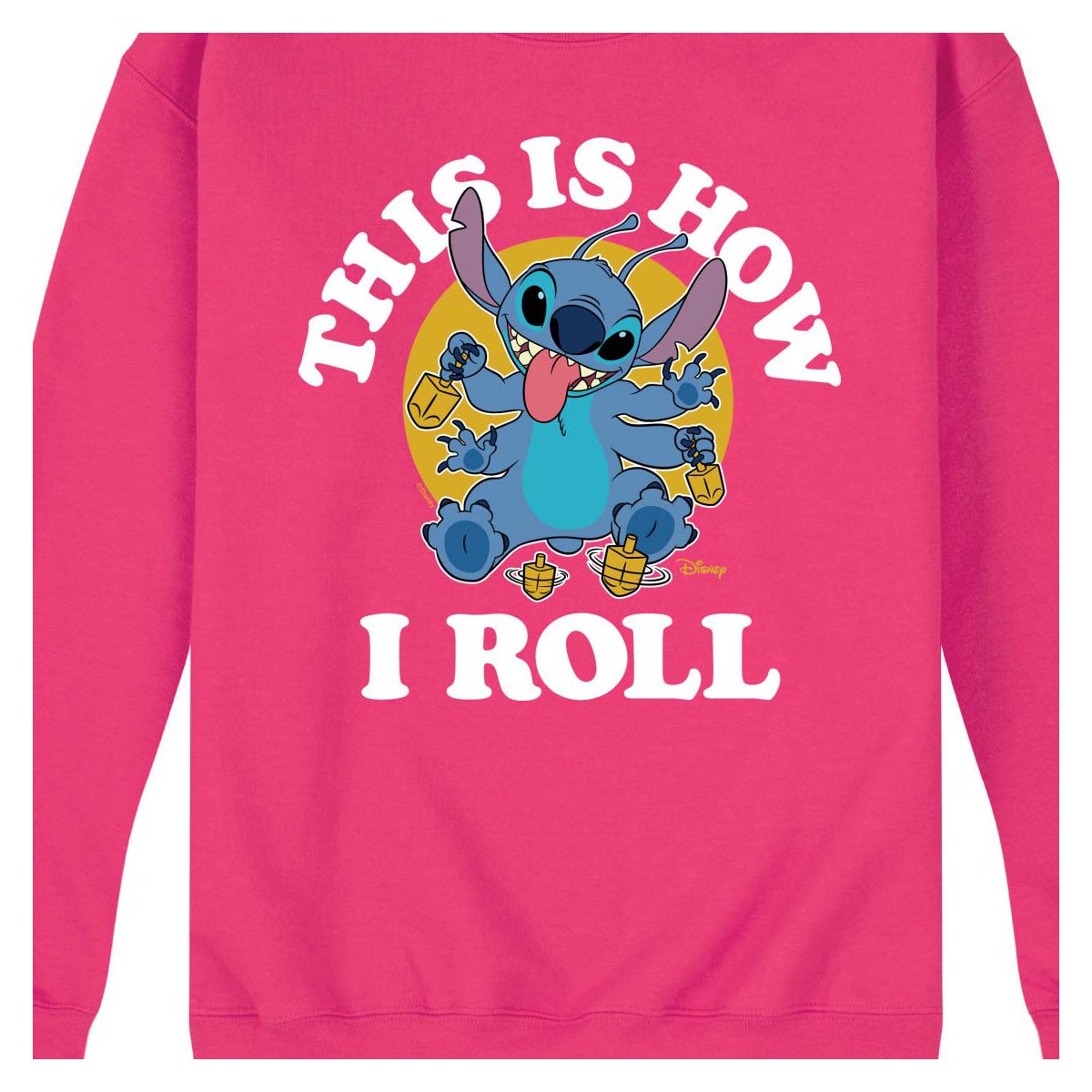 Men's - Lilo & Stitch - Hanukkah This Is How I Roll Graphic Fleece Sweatshirt - thumbnail 7