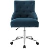 Modway Regent Tufted Button Swivel Upholstered Fabric Office Chair - Azure - 4 of 4