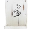 HomeRoots Set of Two White Solid Wood Welcome And Please Sanitize Porch Container Signs - 4 of 4