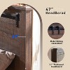 SinCiDo Farmhouse Queen Size Bed Frame with 47" Headboard, Sliding Barn Door Footboard, Wood Slat Platform Bed, No Box Spring Needed - 4 of 4